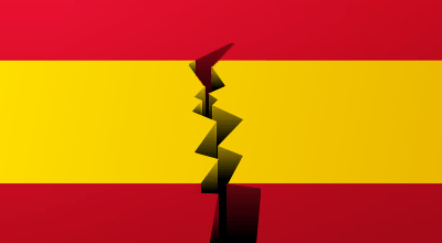 Bandera de España rota