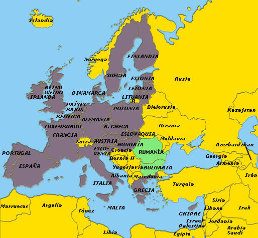 Mapa de la Unión Europea