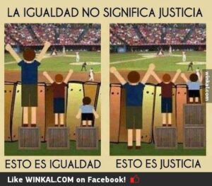 igualdad no es sinónimo de justicia